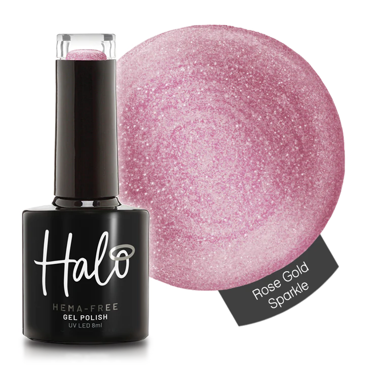 Halo Gel Polish 8ml Rose Gold Sparkle