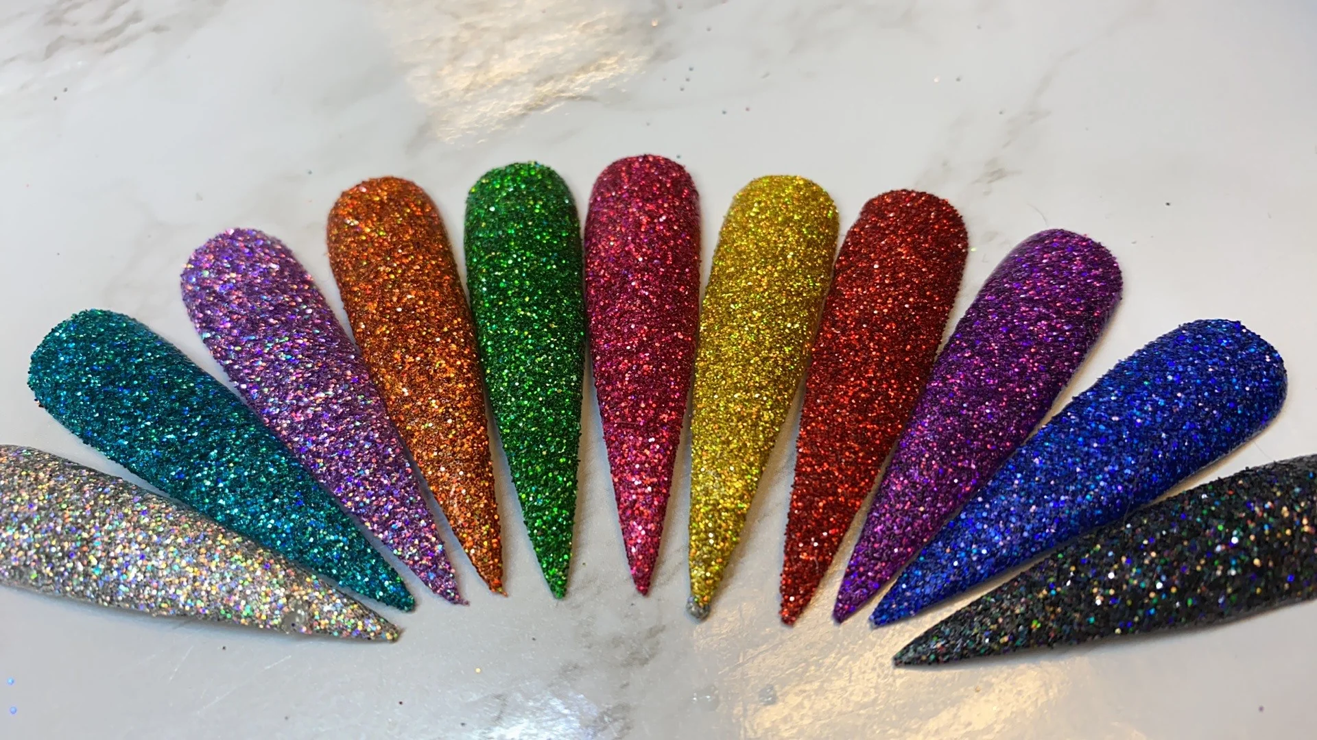 Halo Multi Hex Nail Art Glitter - Image 10