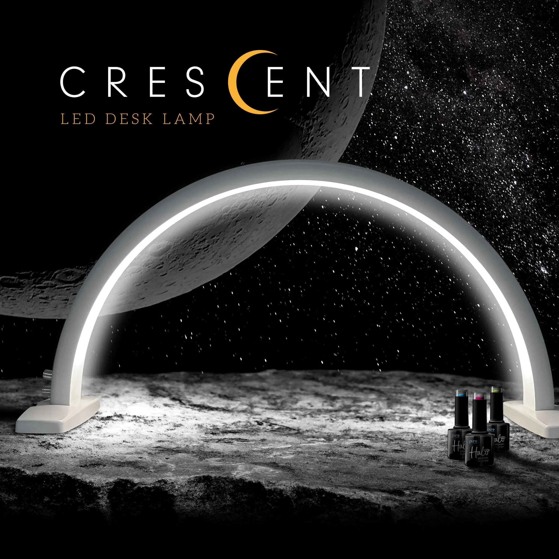 Halo Crescent LED Table Lamp - Image 4