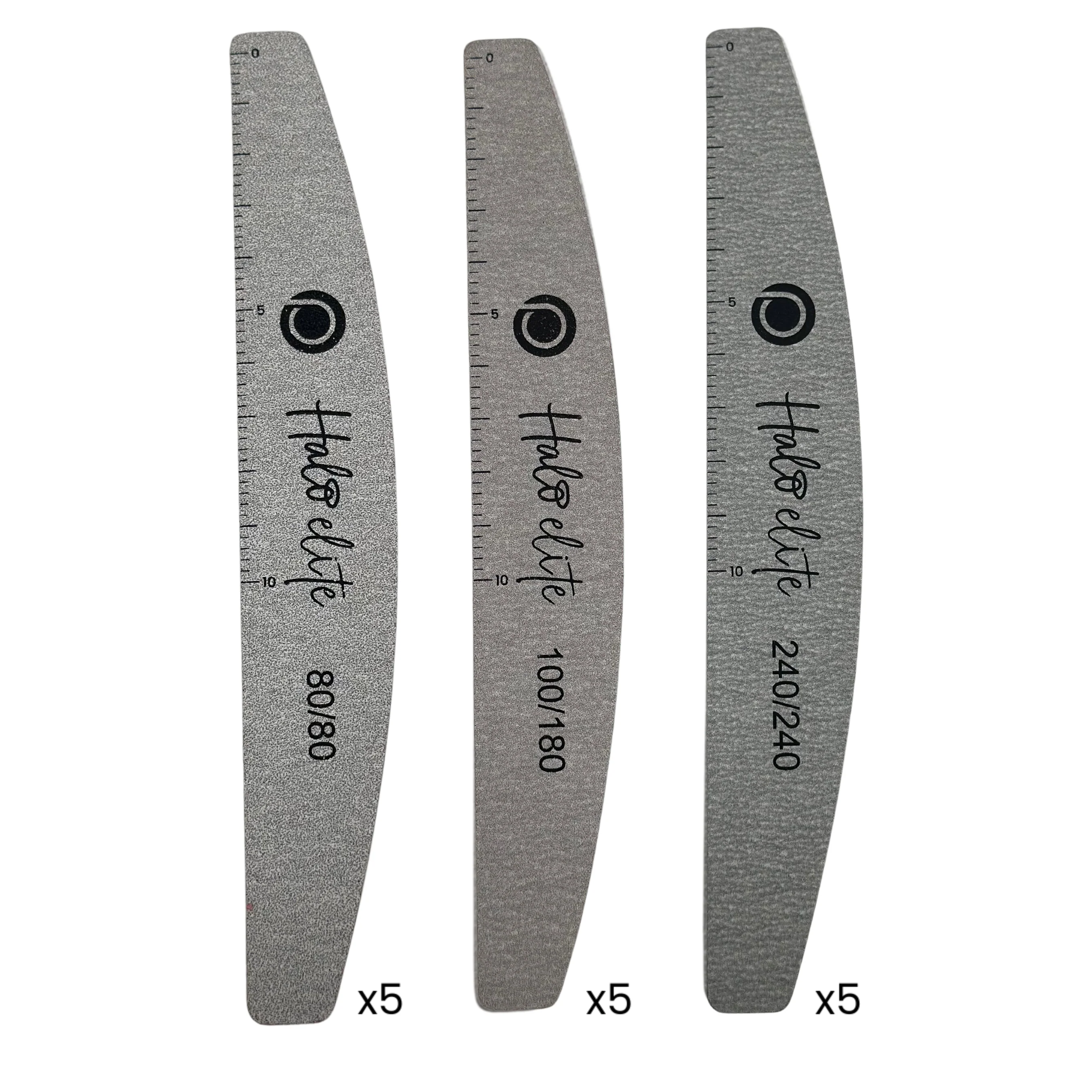 Halo Elite Half Moon Zebra Multi-Pack 5 x 80/80, 5 x 100/180, 5 x 240/240 = 15 pack