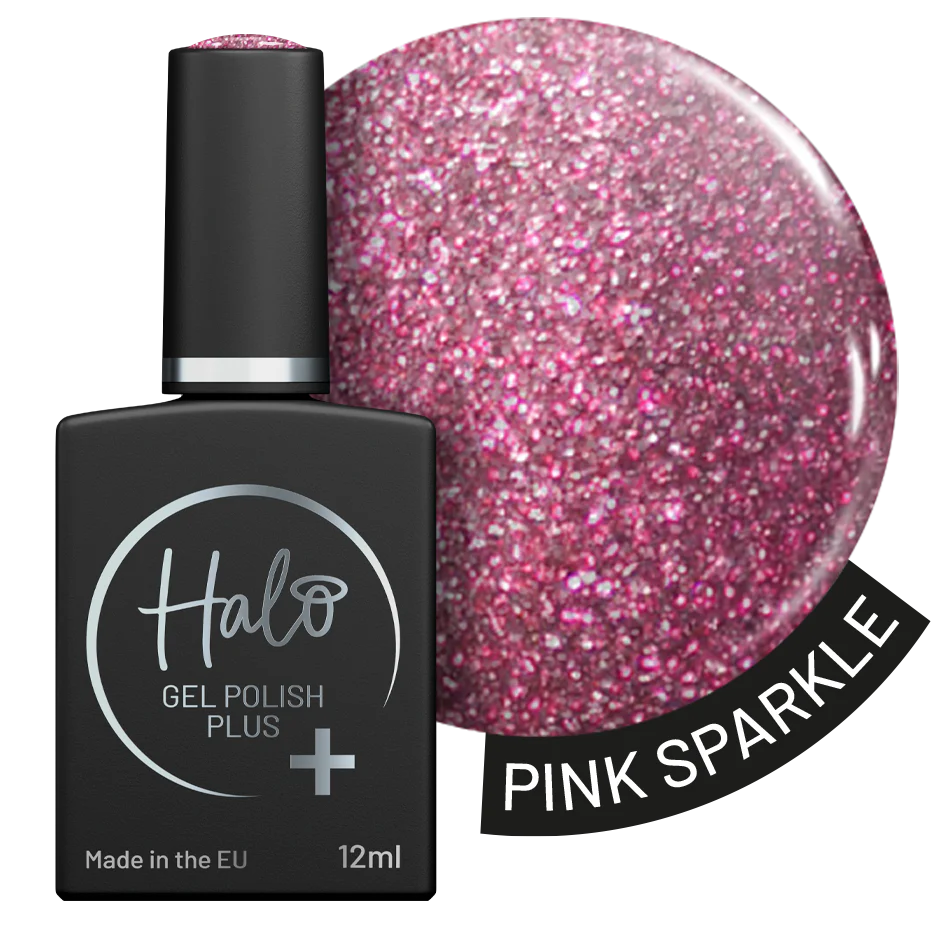 Halo Gel Polish Plus 12ml Pink Sparkle
