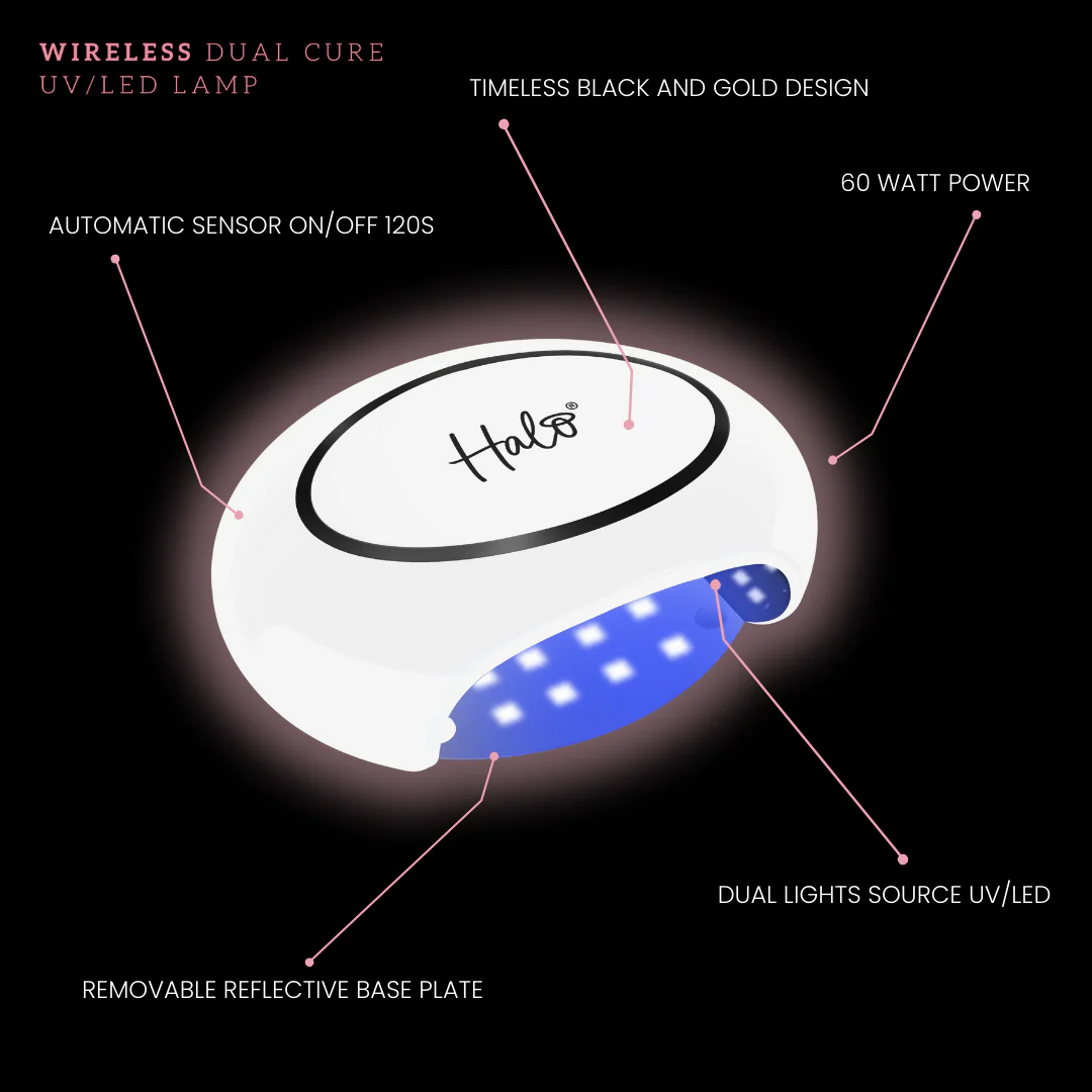 Halo LED Advanced Nail Lamp - White & Black (Wired) - Image 3