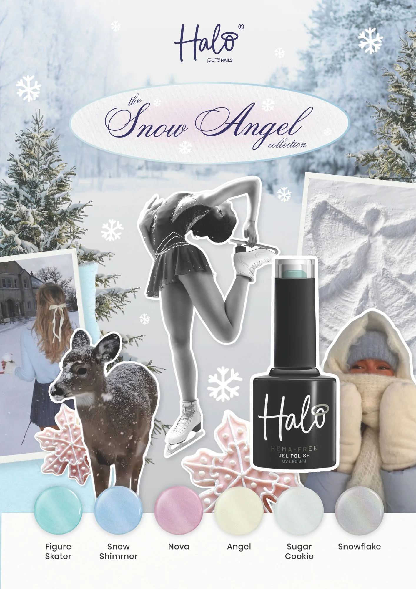 Halo Gel Polish Snow Angel Collection A2 Poster