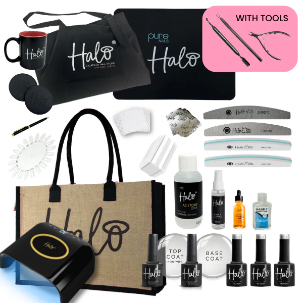 Halo Gel Polish Student Kit + Compact Lamp + Tools - Image 2