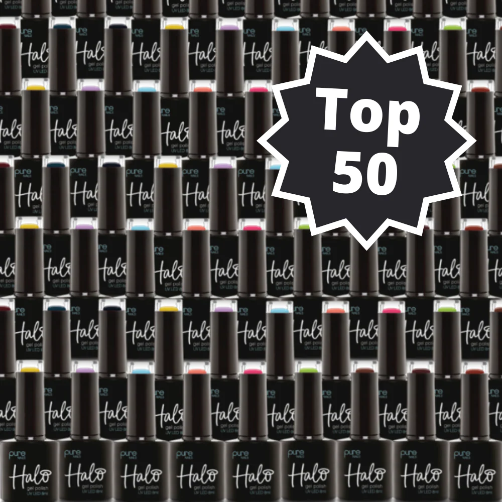 Halo Gel Polish - Top 50 Colours, Top & Base and Prep & Finish 50ml - Image 2