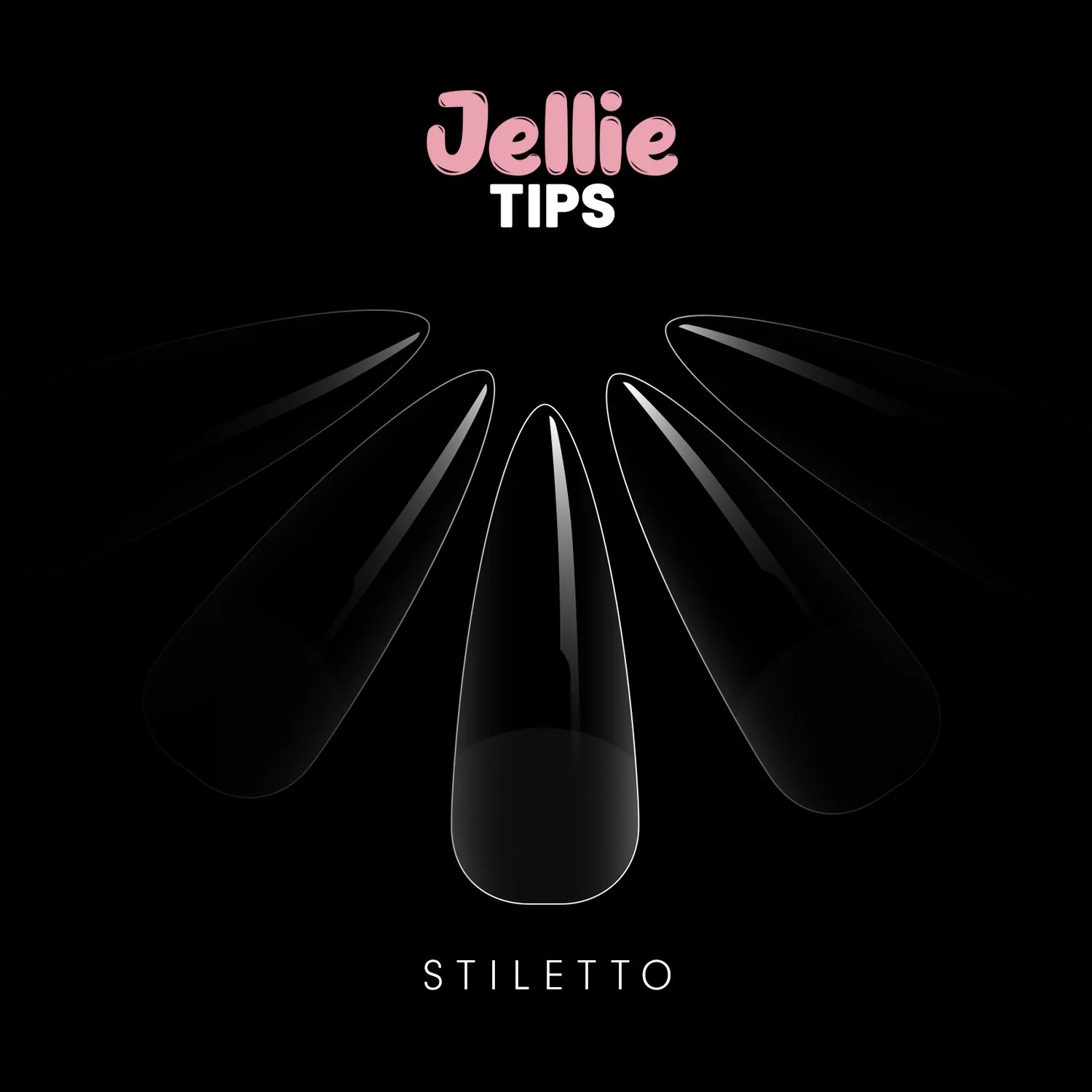 Halo Jellie Nail Tips - Stiletto (120 box = 10 of each size 0-11)