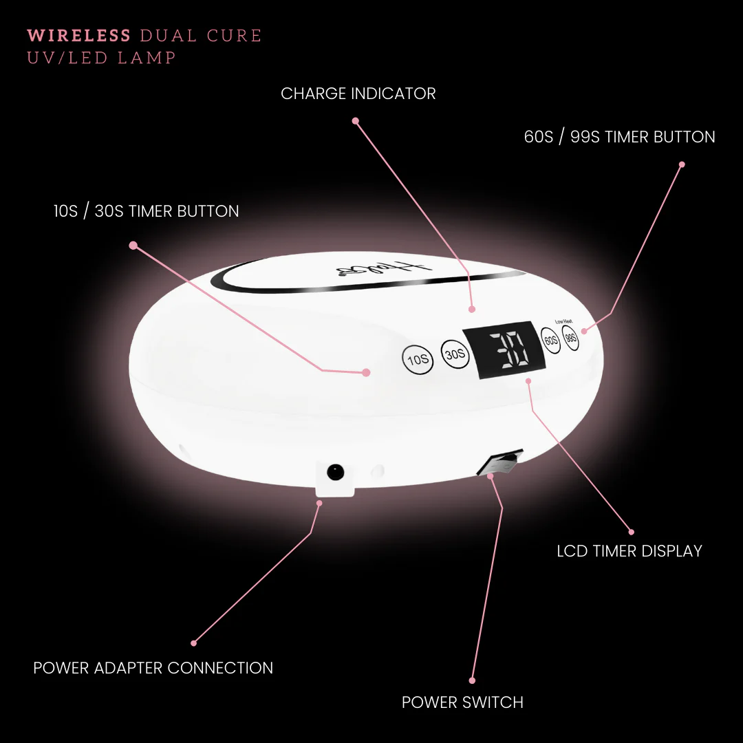 Halo LED Advanced Nail Lamp - White & Black (Wired) - Image 4