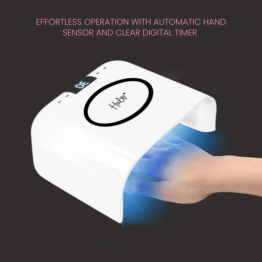 Halo LED Starter Nail Lamp - White & Black (Wired) - Image 4